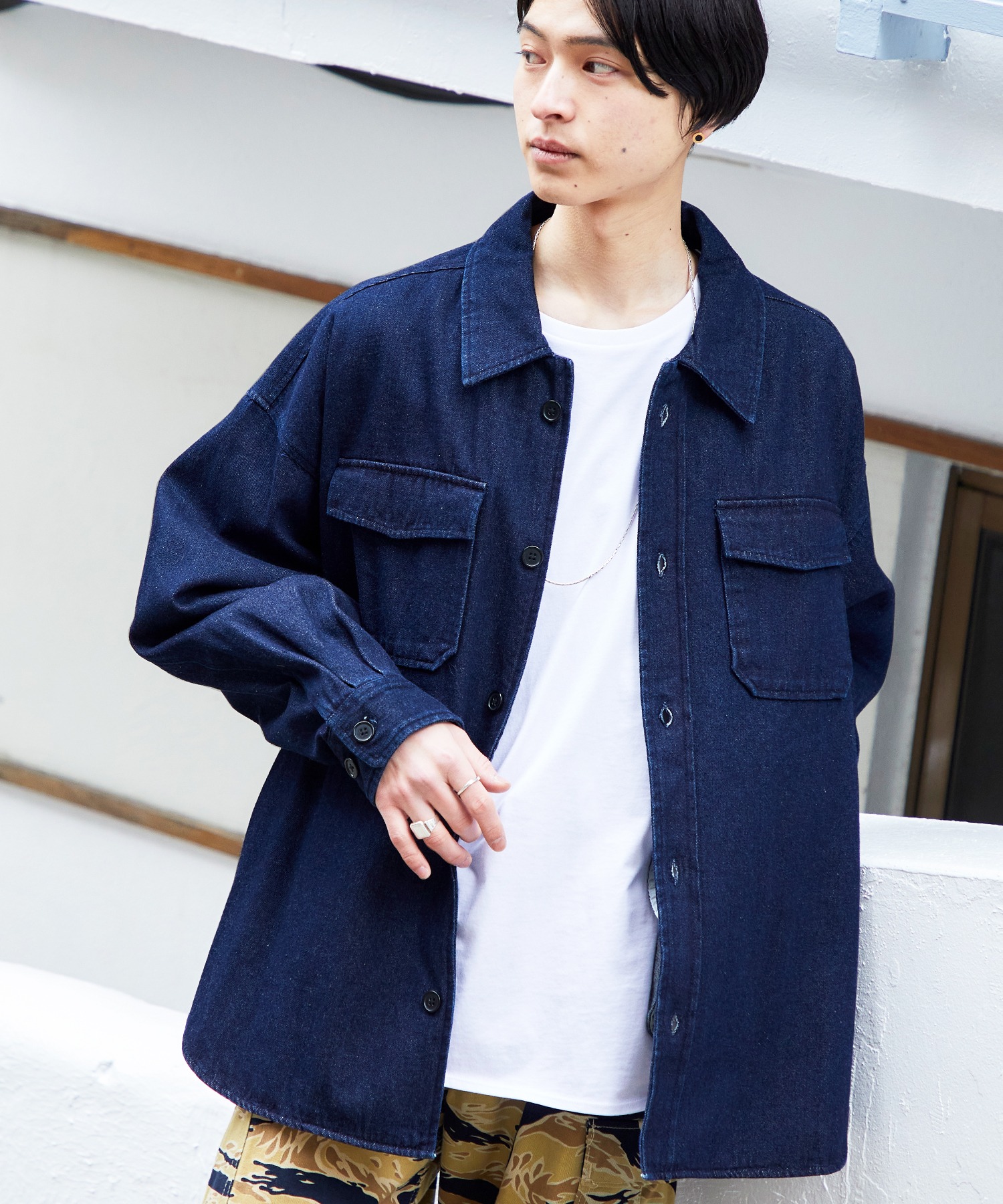 オーバーサイズCPO シャツジャケット ワークシャツ/シャツブルゾン