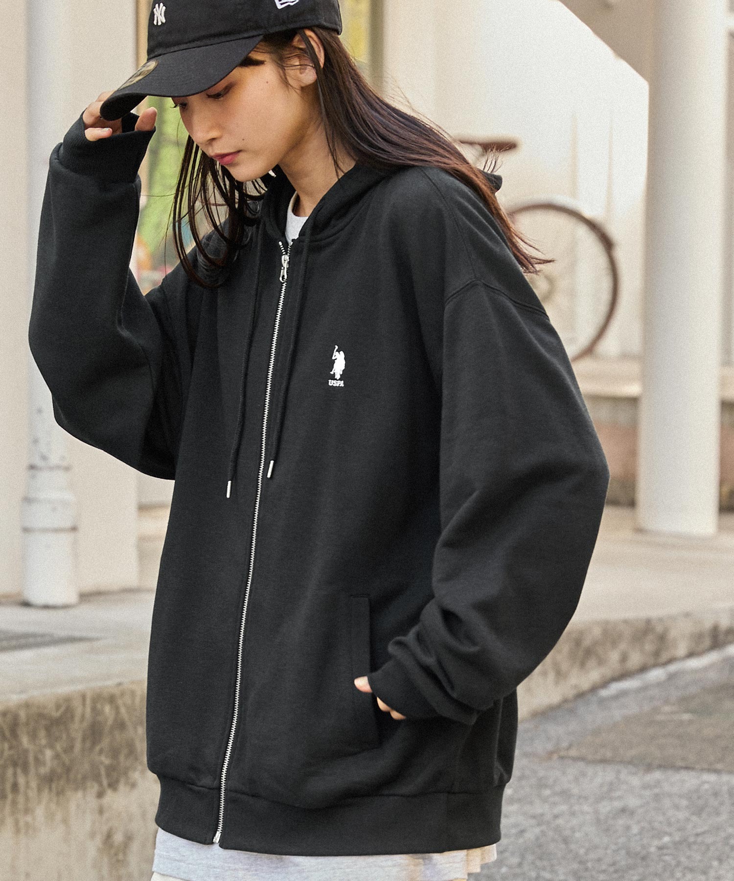 POLO MARU by RUGGED ブラックパーカー 五郎丸 POLO MARU by RUGGED