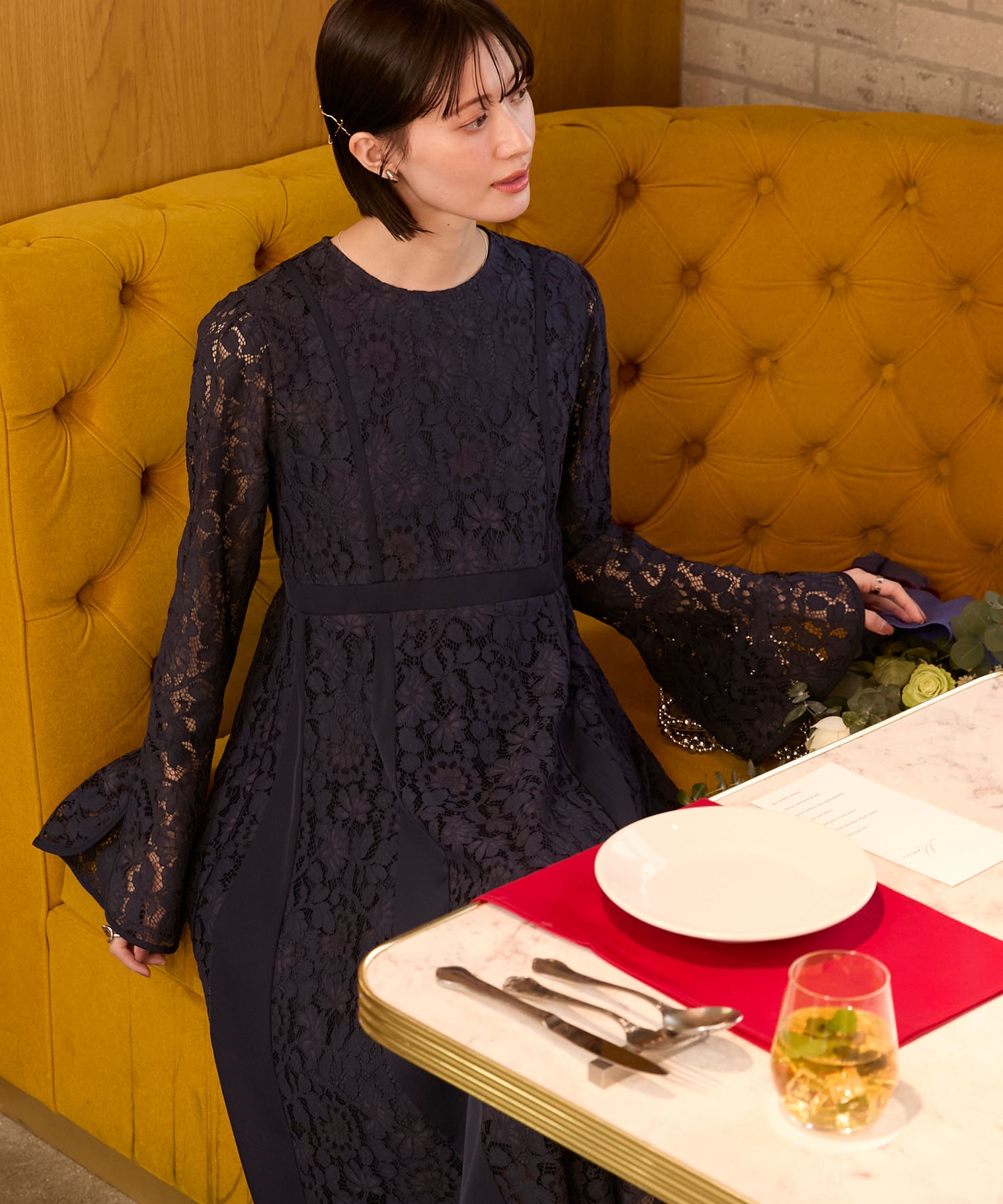 forksy.】【オケージョン対応】フラワーレース パイピング切替