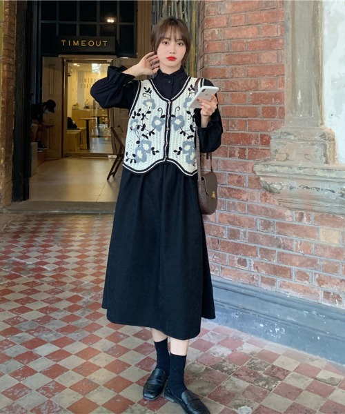 A'GEM/9 × .kom『.kom/ドットケーオーエム』セット商品 花柄ニット