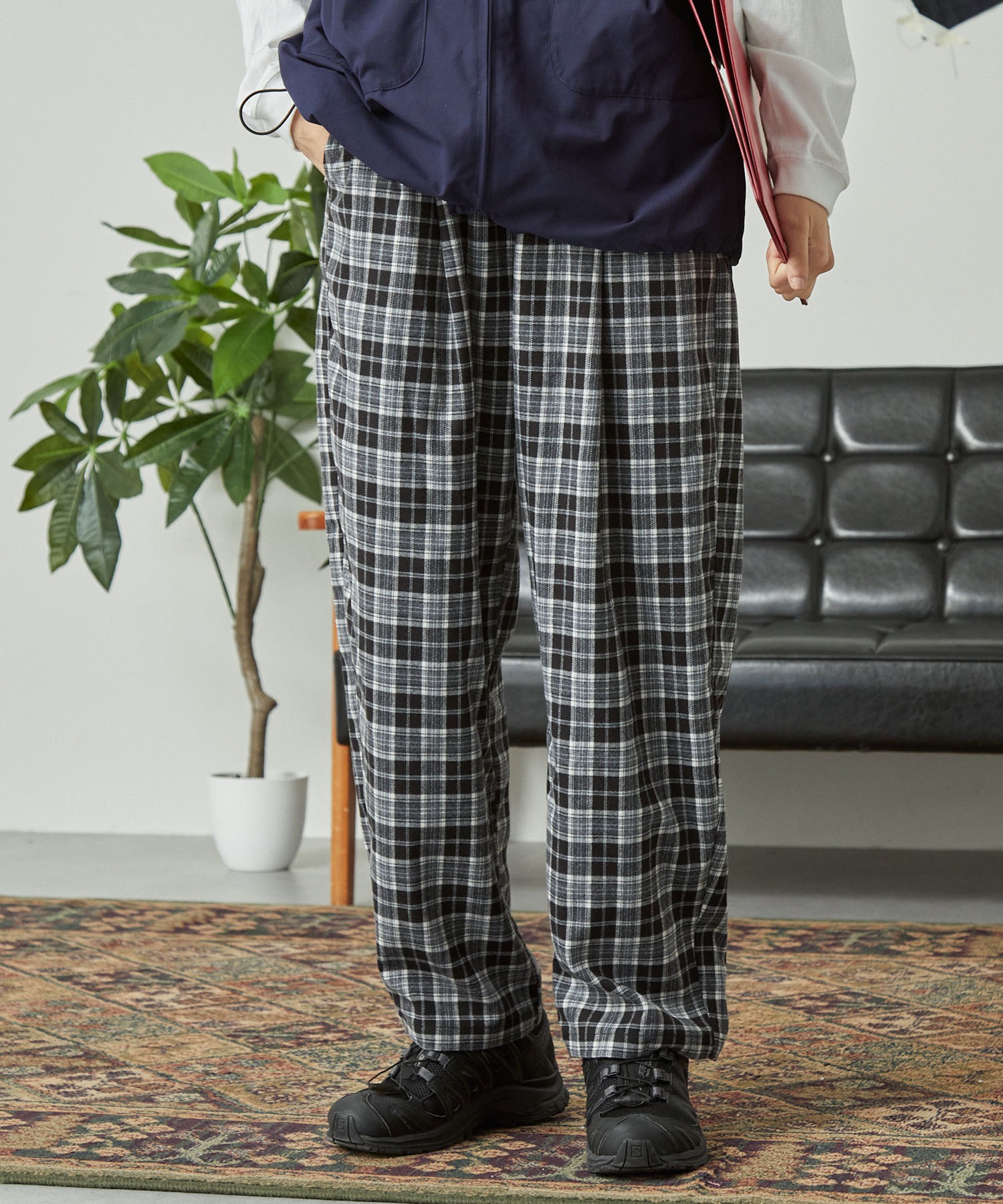 チェック柄 イージーパンツ MONO-MART LADY'S│MONO-MART [モノマート