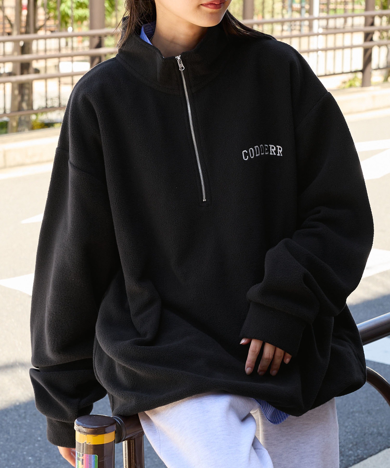 VACHEMENT アノラックコート 撥水 ドルマンスリーブ ハーフジップ