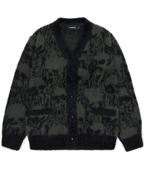 mahagrid/マハグリッド』SKULL ROCK HAIRY KNIT CARDIGAN/スカル