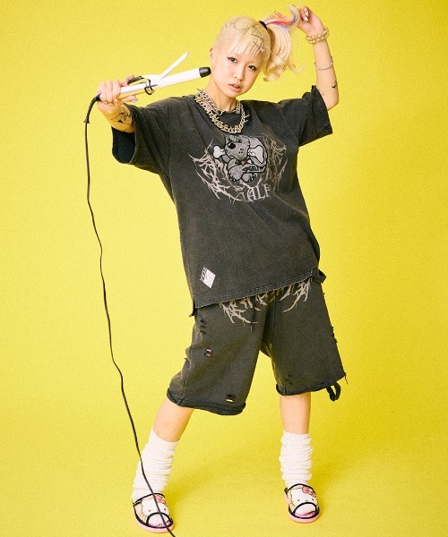 A'GEM/9 × .kom『GALFY/ガルフィー』 染め染めわんちゃんボロボロ