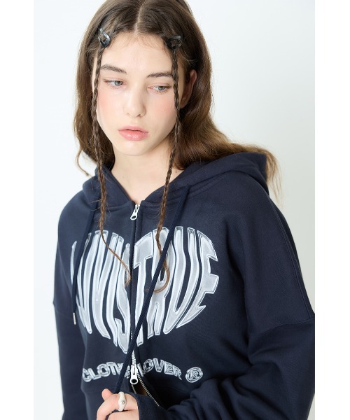 A'GEM/9 × .kom 『LUV IS TRUE/ラブ イズ トゥルー』2-WAY CROP HOOD