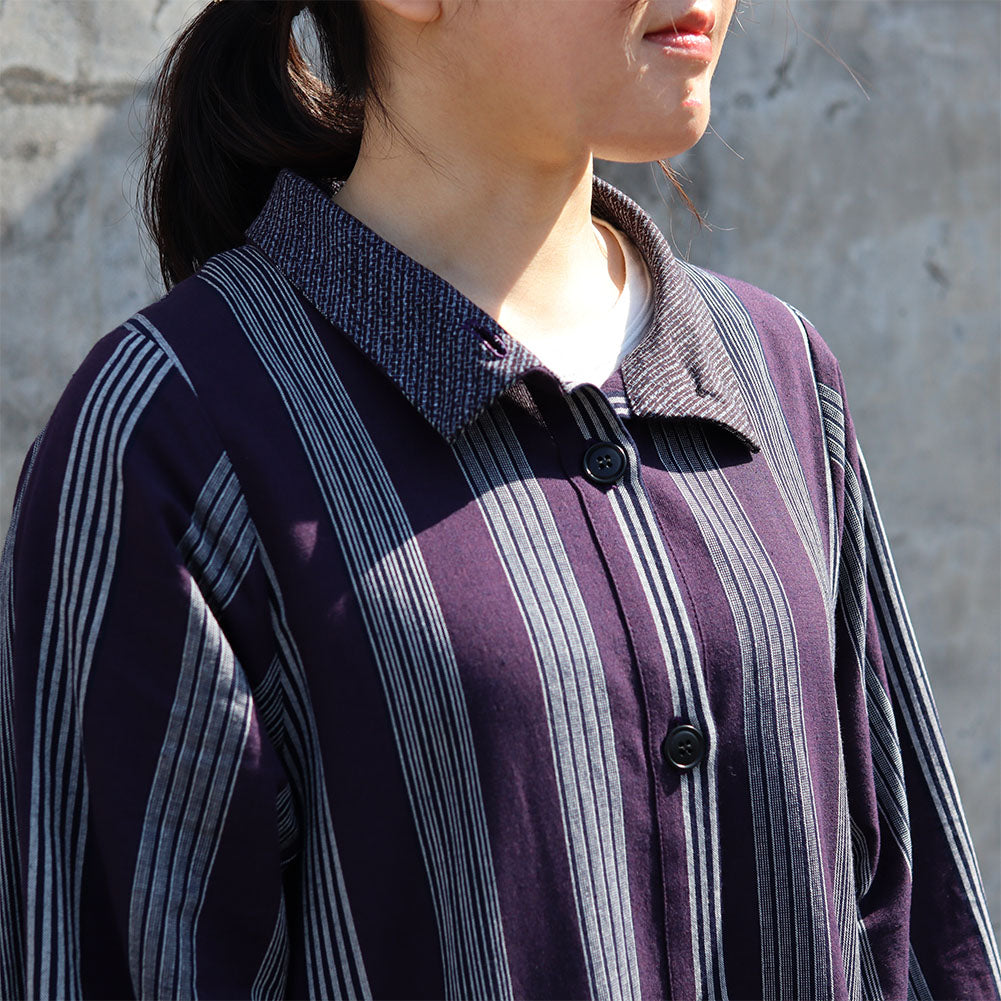 儀右ヱ門 ギエモン ぎえもん 久留米絣 コート ソ277 – 久留米絣の儀右ヱ門