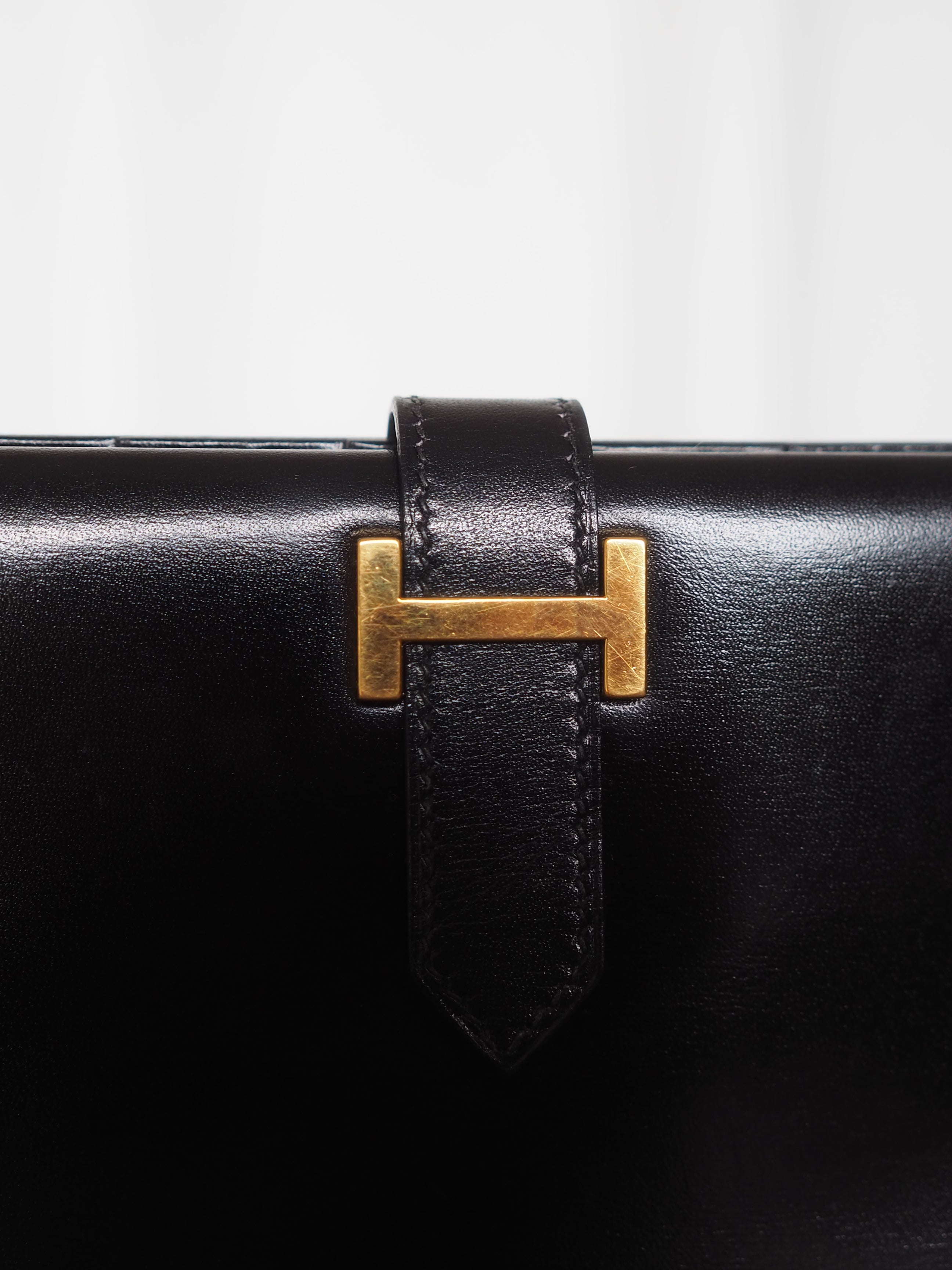 HERMES エルメス べアン クラシック ウォレット 長財布 ゴールド