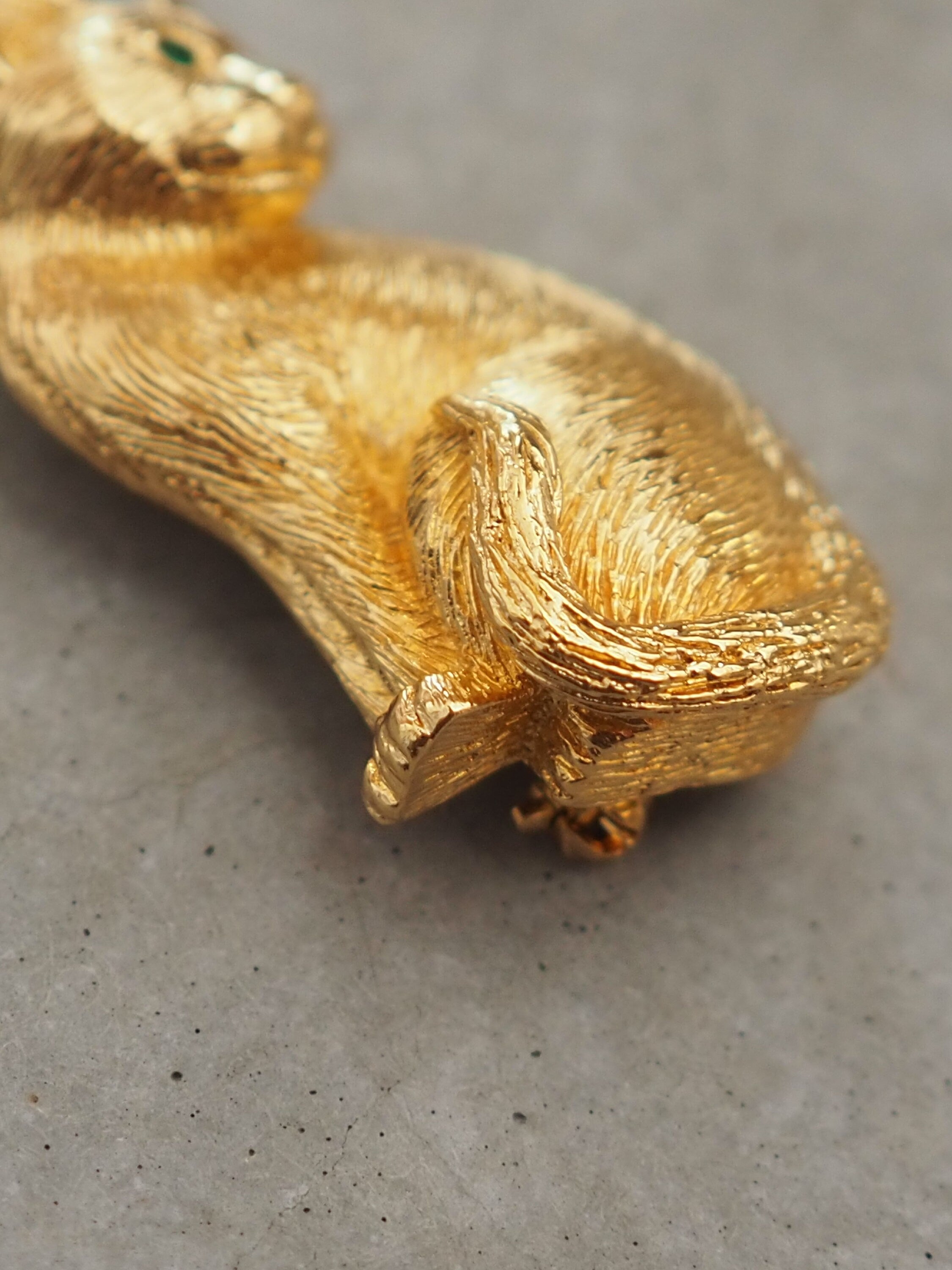 Christian Dior ディオール キャット ブローチ 猫 ゴールド ヴィンテージ