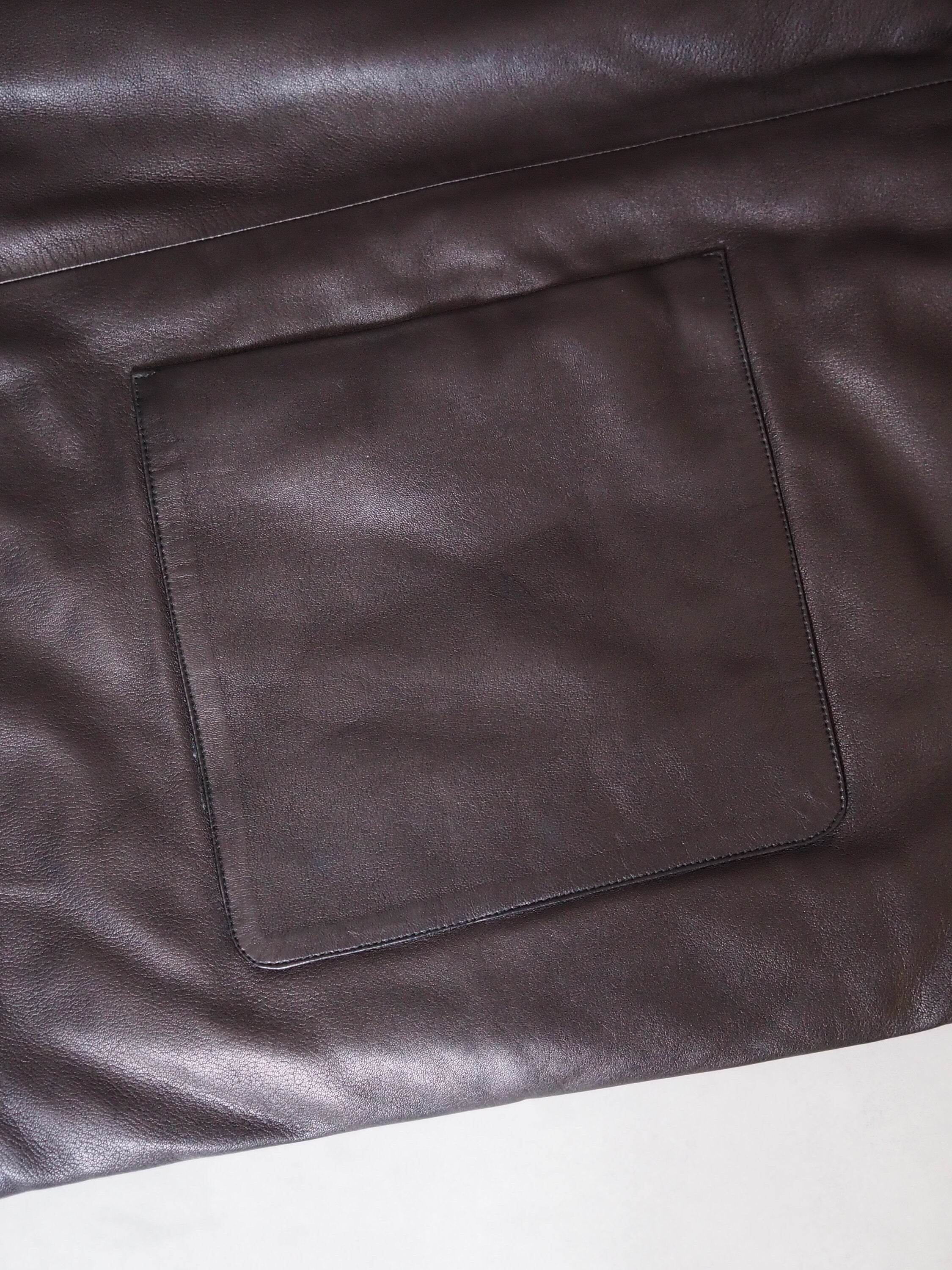 HERMES エルメス ポケット ストール レザー ブラック マルジェラ期