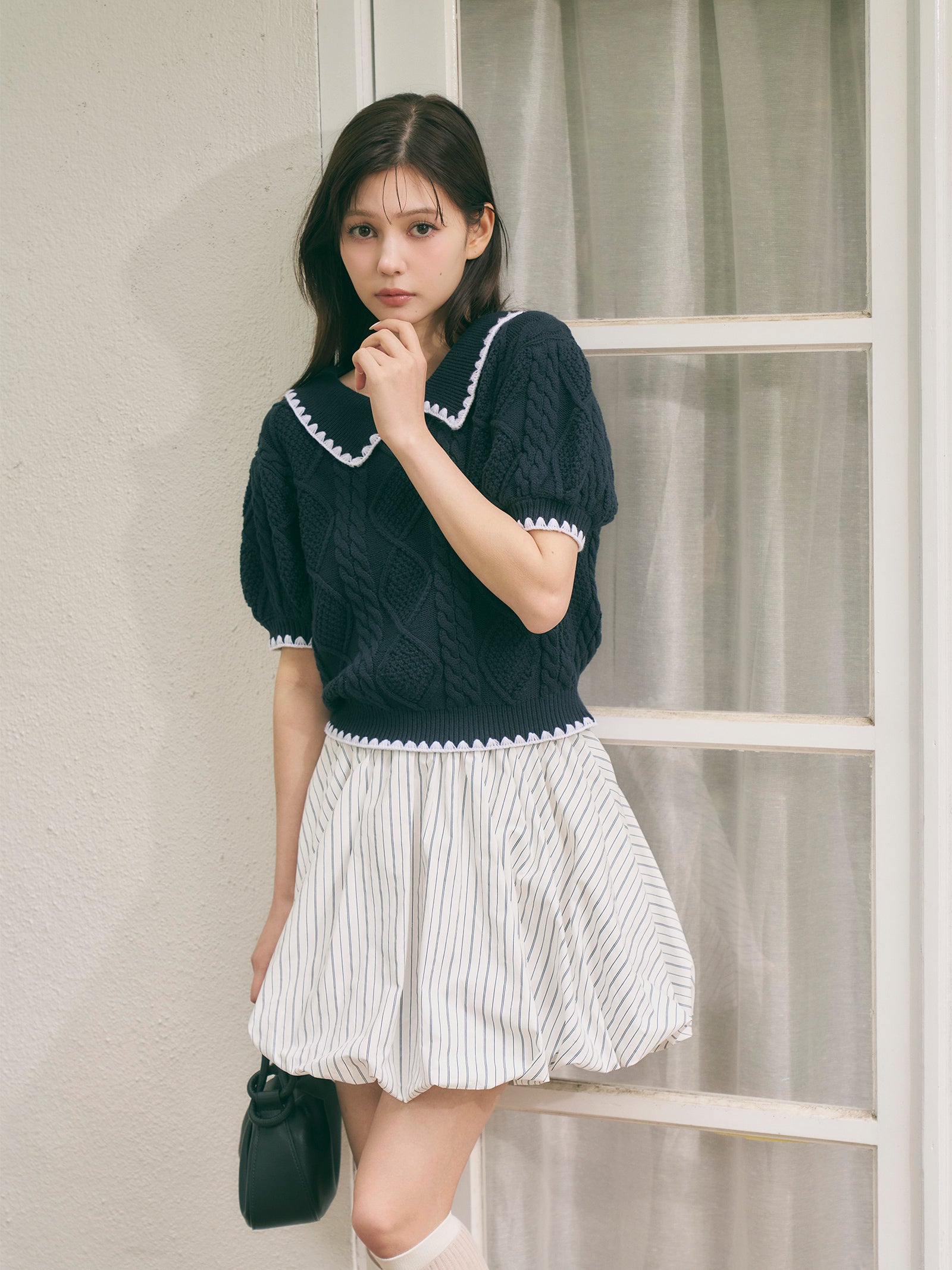 ストライプバルーンスカート