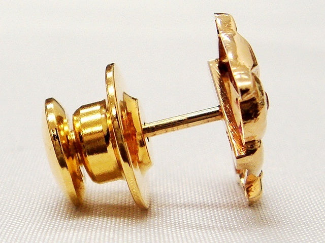 豪華!!18金!!天然ルビー フクロウデザイン ピンブローチ・タイタック