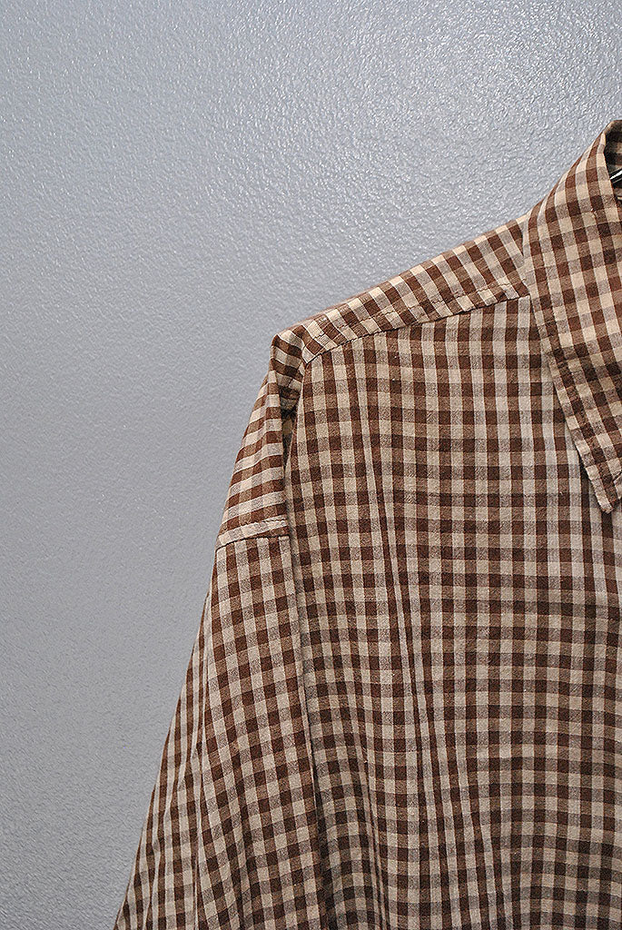 AURALEE SUPER LIGHT CHECK BIG SHIRTS