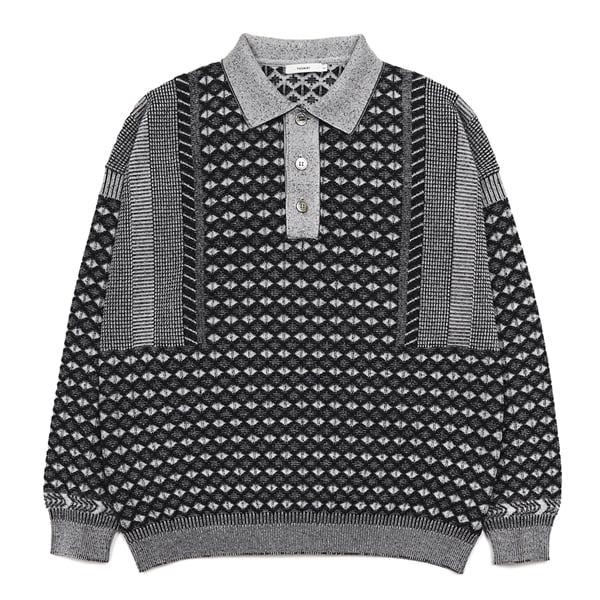 YASHIKI】Rikka Knit Polo(MIX-GRAY)(1 MIX-GRAY)｜ MSPCプロダクト