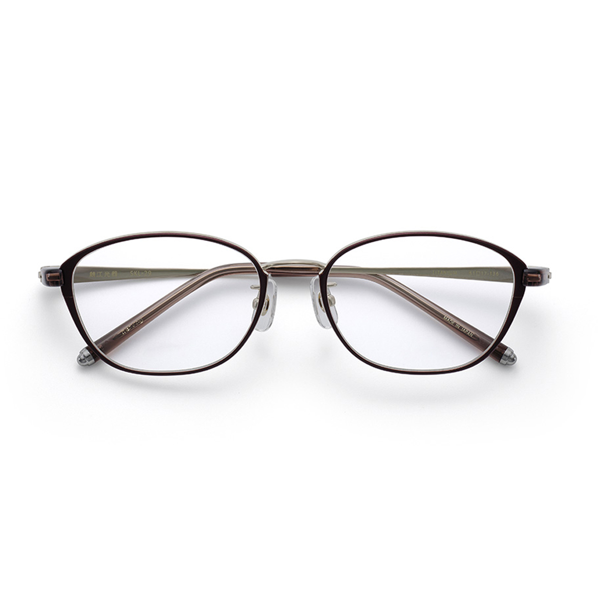 鯖江光器 L-29 ホワイトゴールド／レッド 51(ホワイトゴールド／レッド