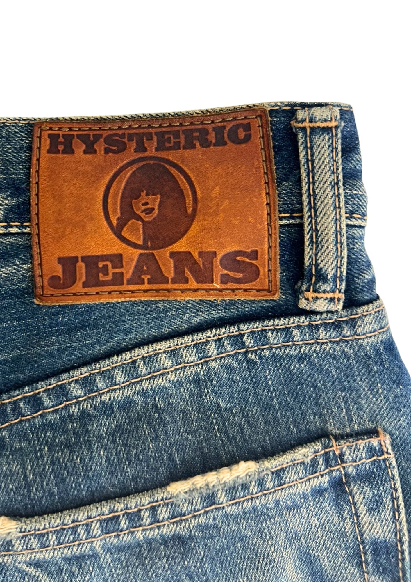2000s Vintage HYSTERIC GLAMOUR Distressed Studs Denim – ONZEN