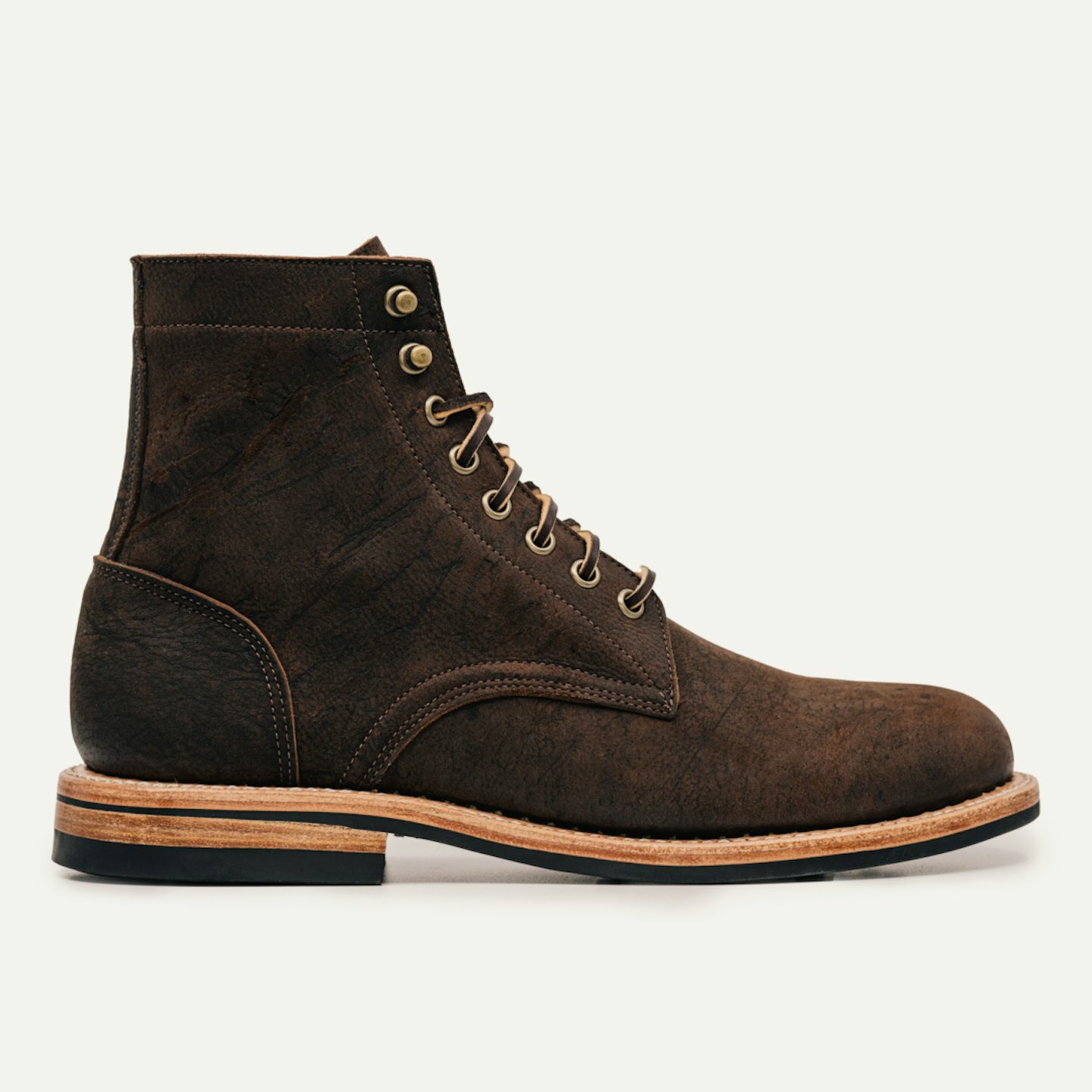 Trench Boot - Snuff Waxed Kudu, Dainite Sole - Made in USA | Oak