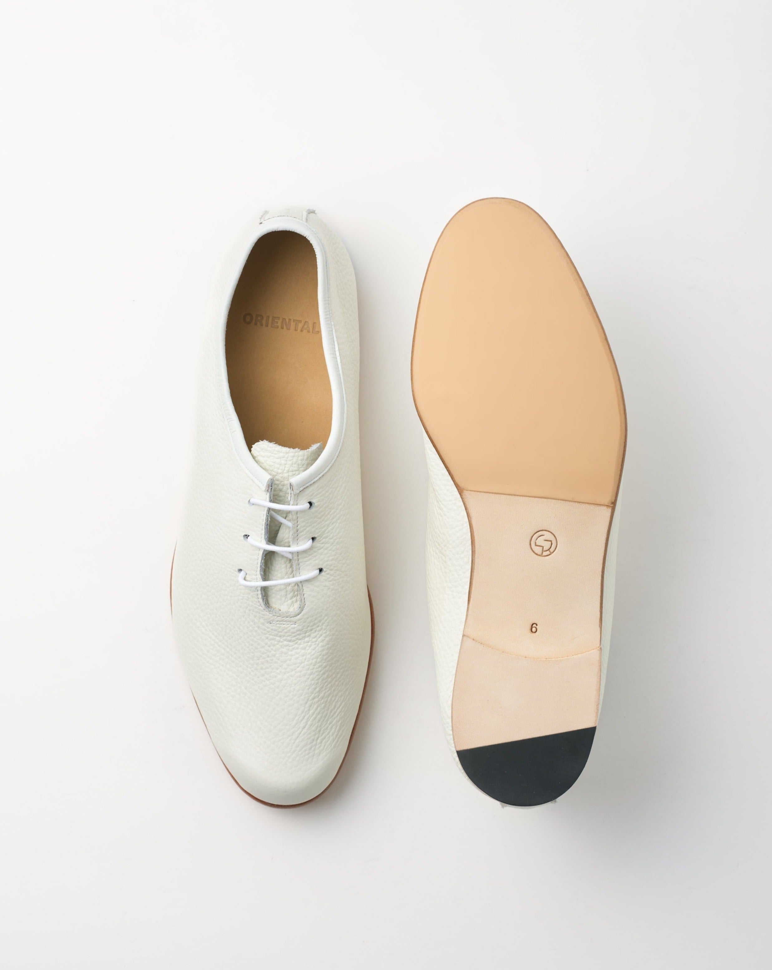 ORIENTAL オリエンタル 001 Unlined plain toe White (R-0002) レザー