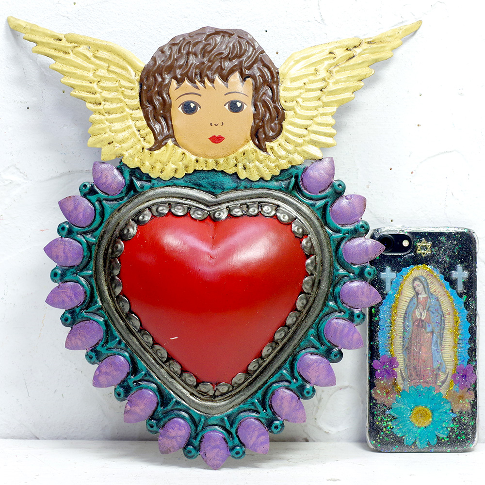 ☆メキシコのブリキに描かれたイコン ：幼子イエスを抱くサン・ホセ