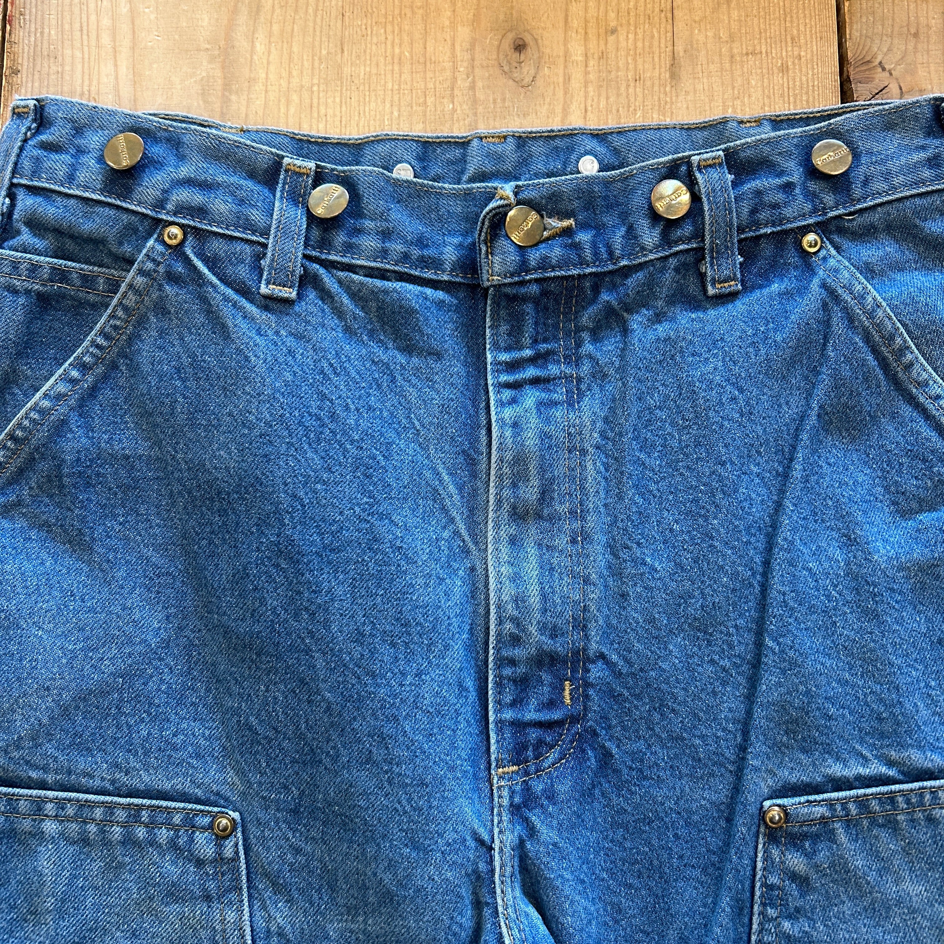 00's Carhartt カーハート デニム ダブルニーパンツ サスペンダー