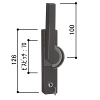 鍵付クレセント左勝手カバー有ピッチ70 HH3K13392-132 【交換要領