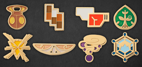 ポケモンXYのジムバッジがグッズ化。半立体仕様のコンプリートセットは