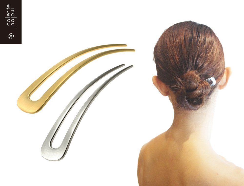 コレットマルーフ キャスト メタル Uヘアピン ブロンズカラー コレット