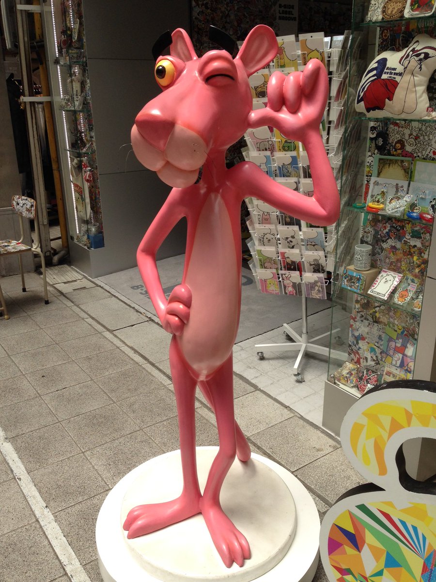 大須においらの好きなピンクパンサーの置物が… ピンクパンサーって身長