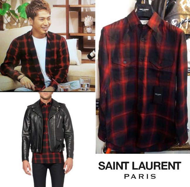 登坂広臣着用✨ 【Brand：Saint Laurent】 サンローランパリ チェック