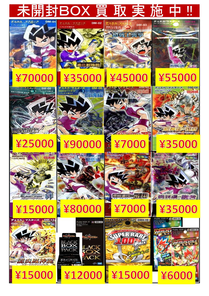 確認用】デュエルマスターズ 未開封 パックDM-20×10、DM-22×10 確認用