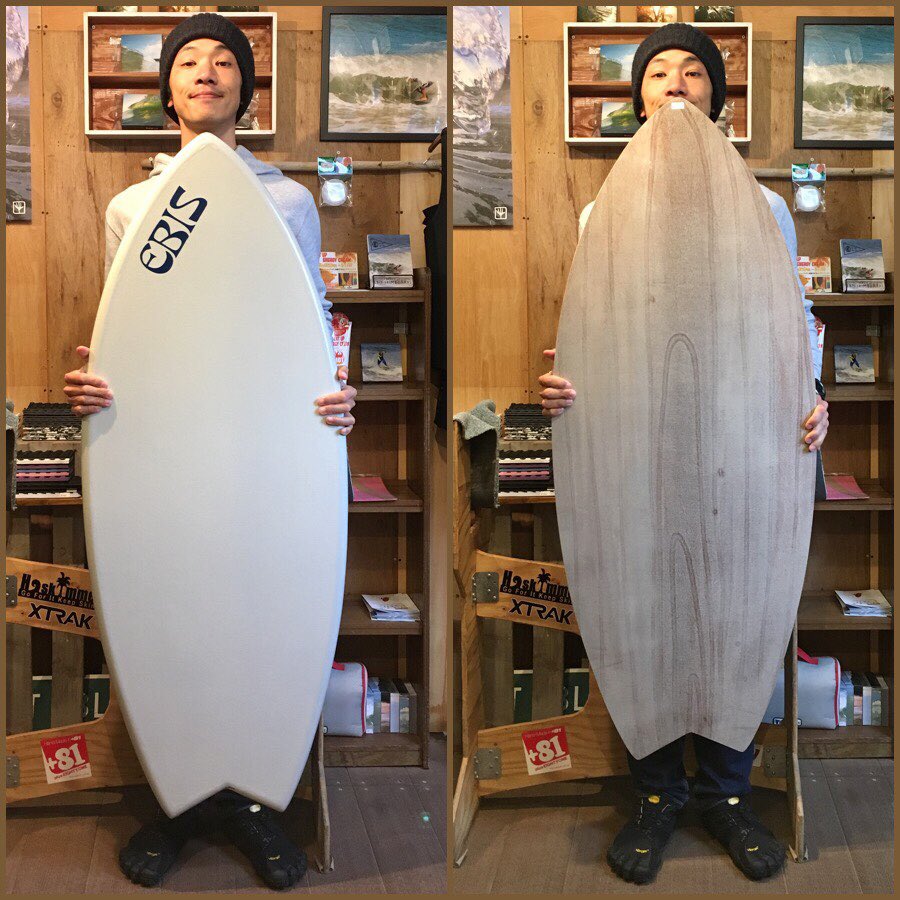 エビス スキムボード カーボン2層 フィッシュ 18mm Mサイズ エビス