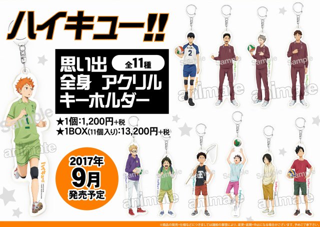 アニメイト限定☆【ハイキュー!! 思い出 全身アクリルキーホルダー