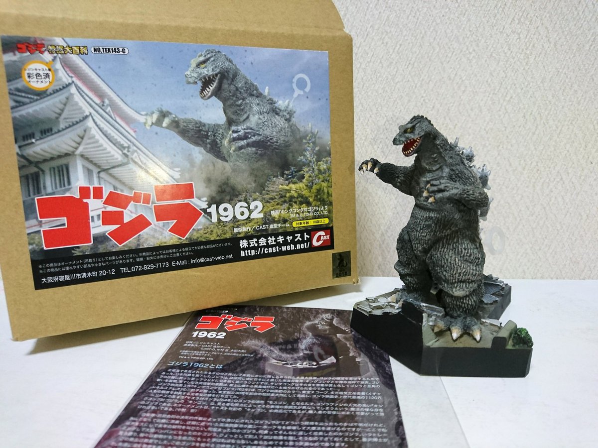 特撮大百科オーナメント ゴジラ1962 キャスト社初のキンゴジの商品化