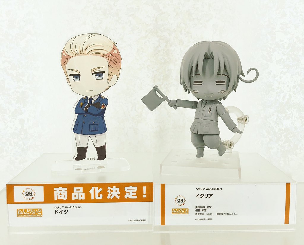 ヘタリアよりイタリアとドイツがねんどろいど化決定です🇮🇹🇩🇪！お