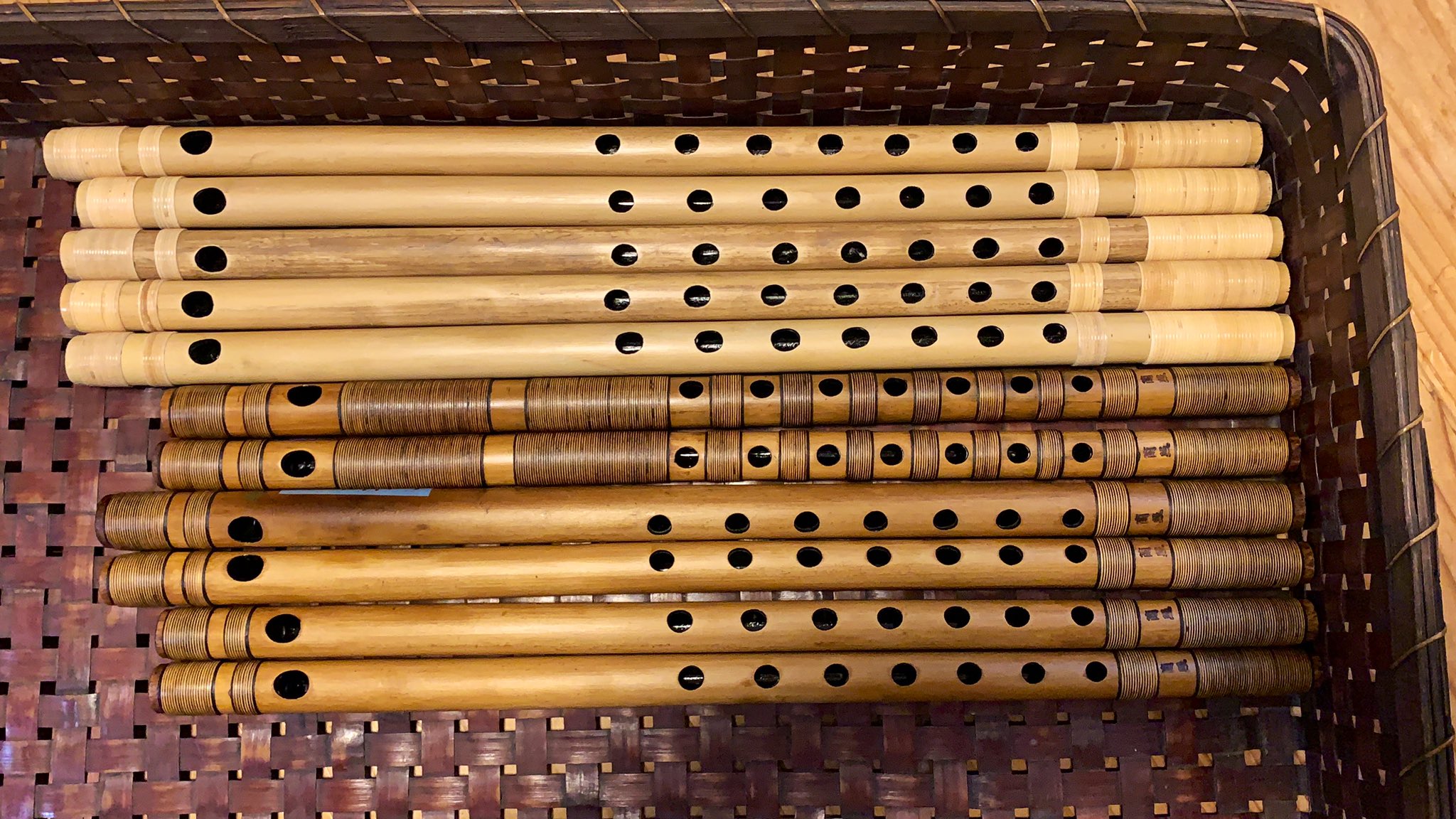 篠笛蘭情管囃子用（古典）5本調子七孔