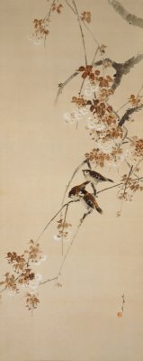 花鳥画を得意とし、海外でも人気を博した画家 #渡辺省亭。《桜に雀