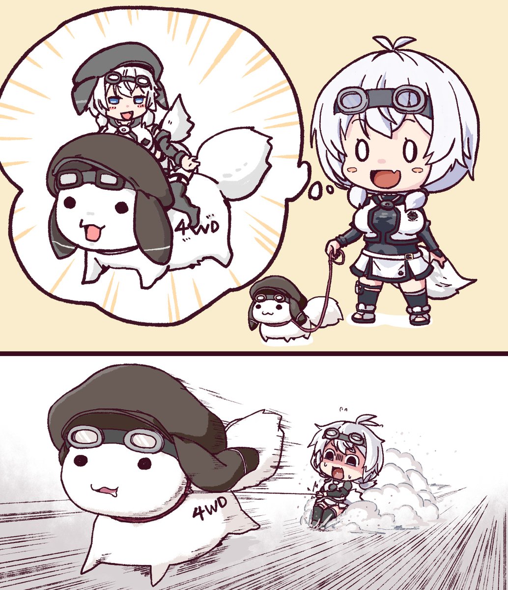 もち公の散歩もち子さん まとめて一枚に。 | sakana サカナさん さんの