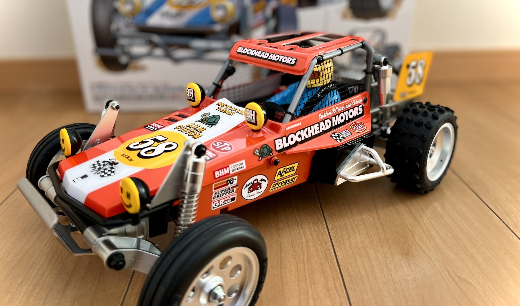 タミヤ ワイルドワンオフローダー ブロックヘッドモータース 車体のみ