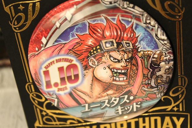 新商品】原画商品 バースデイ缶バッジ ユースタス・キッド 495円(税込