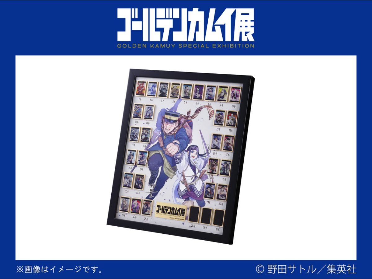 ゴールデンカムイ展 全巻 ピンズ セット ゴールデンカムイ 額装付き