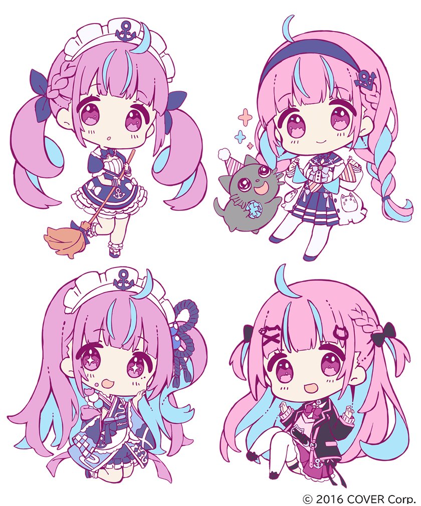 湊あくあさんのお誕生日グッズ、ラバーストラップのイラストを描かせて