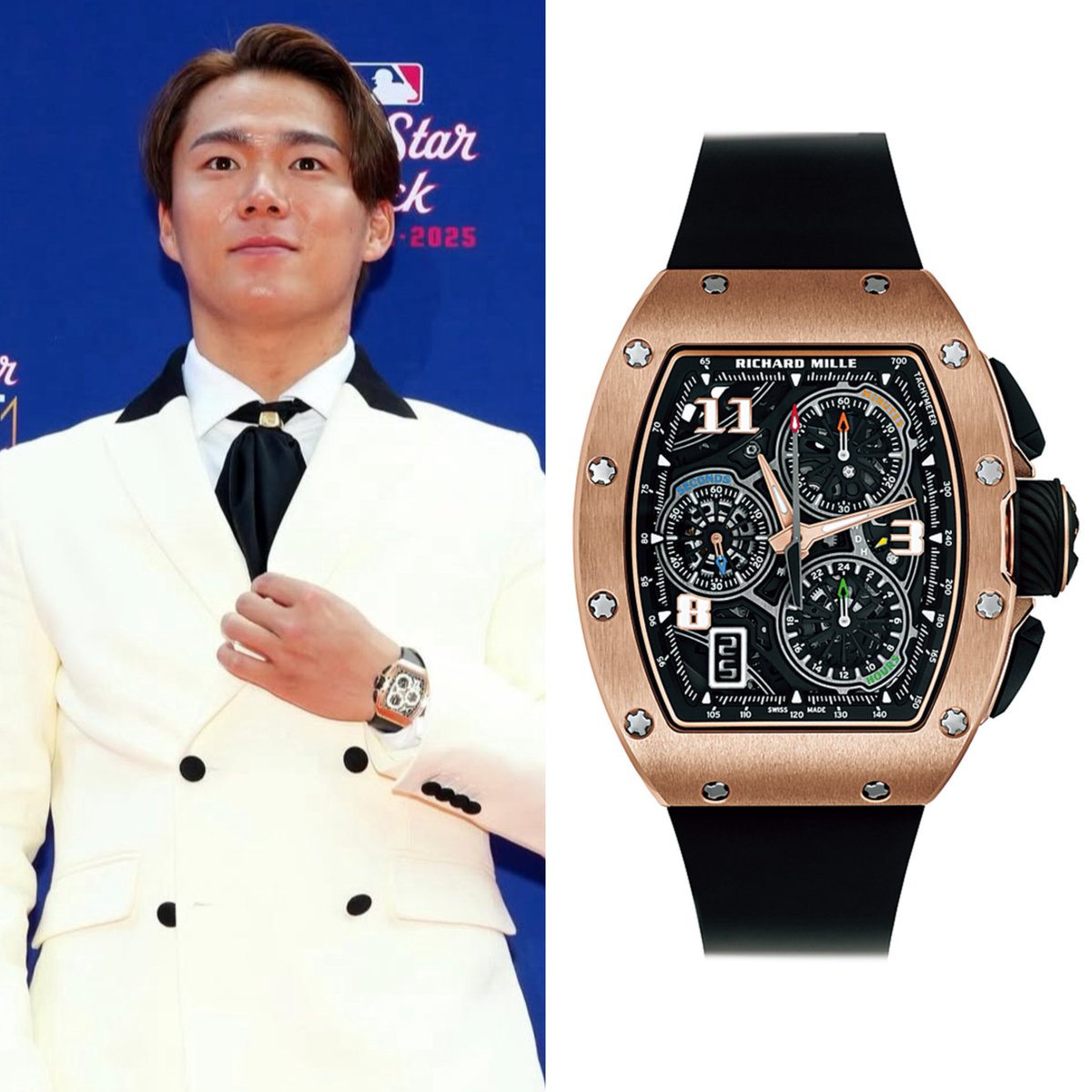ドジャース 山本由伸 リシャール・ミル RM72-01 定価:約4224万円