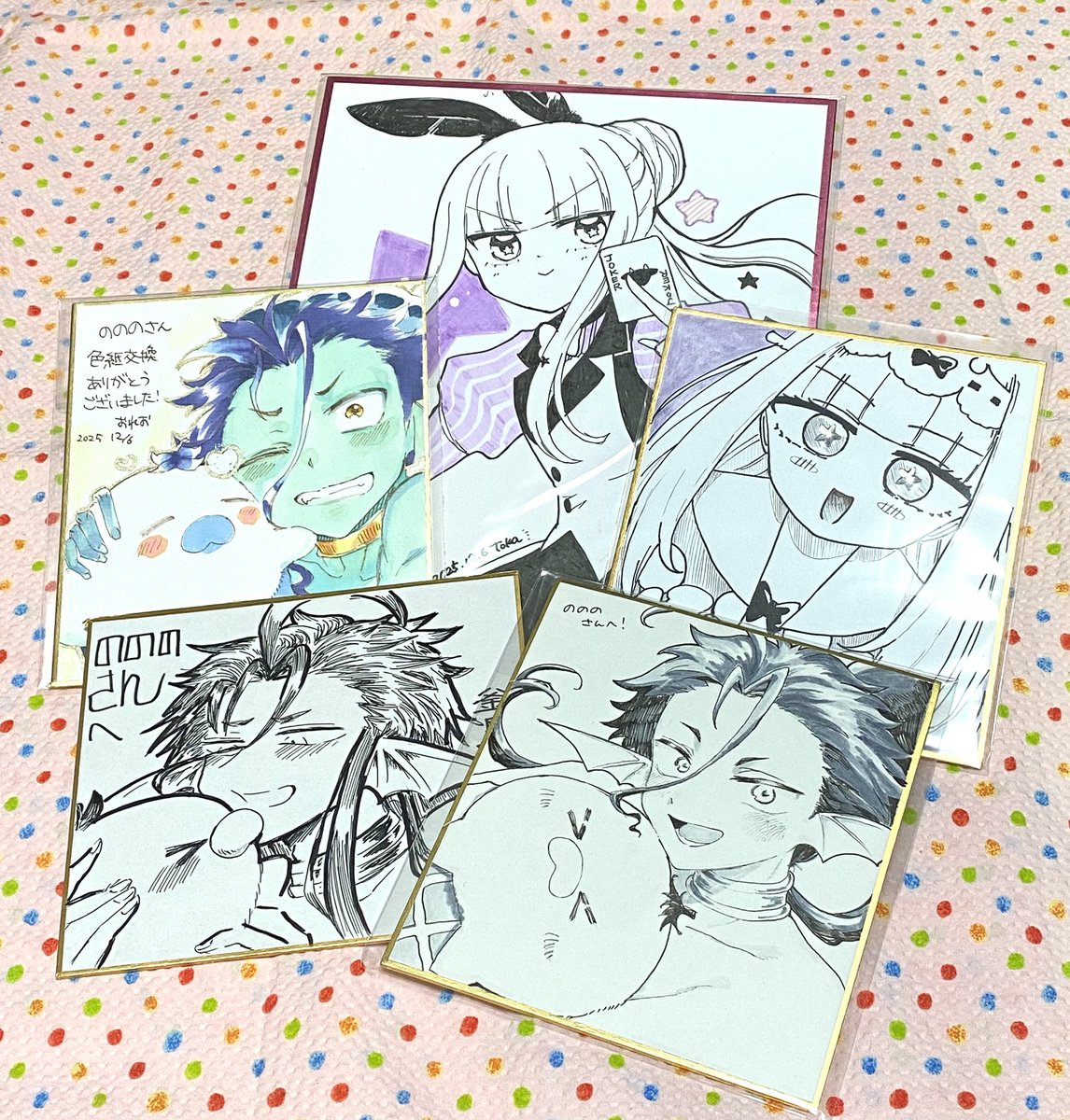 九ちゃん 色紙2枚をお飾りいただく額 2個分 2面色紙額 メモリアル