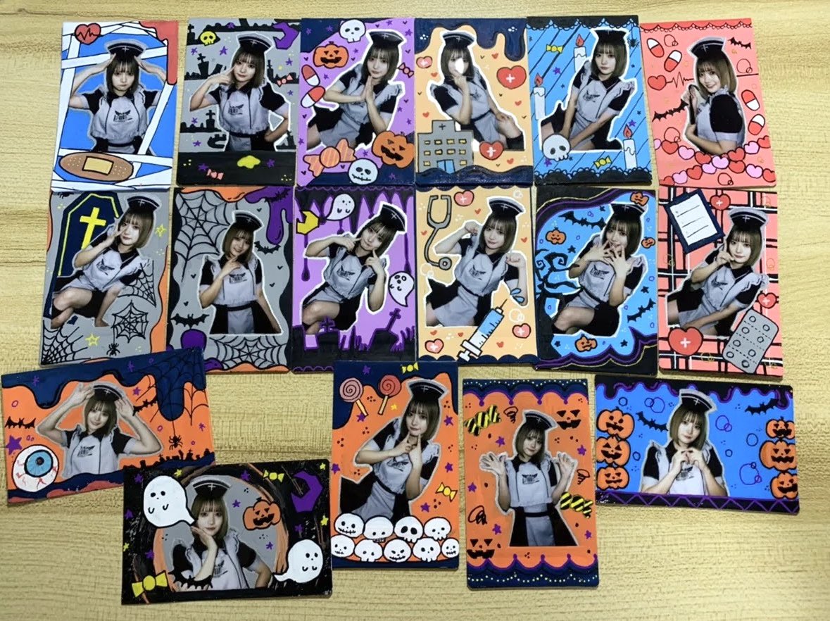 ハロウィンデコチェキ得意です🎃‼️ ポップかわいいもリアルグロも