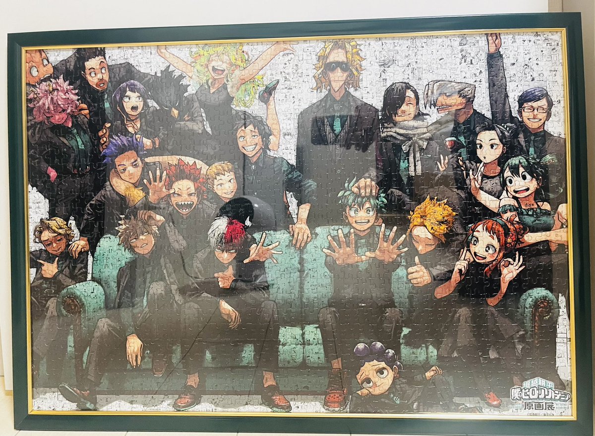 無事に、ヒロアカ原画展 モザイクアートパズル完成！ あとは飾るだけっす！