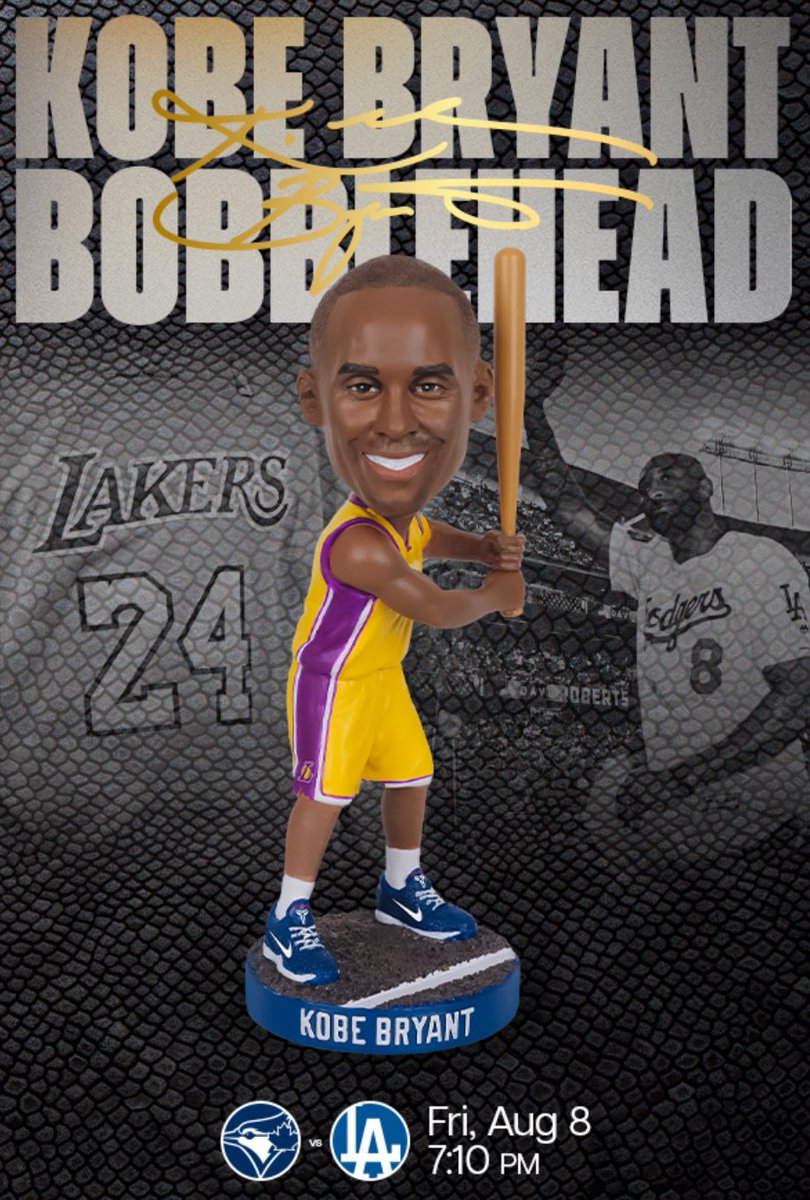 Kobe Bryant ボブルヘッド 2025/8/8ドジャースタジアム配布 Kobe