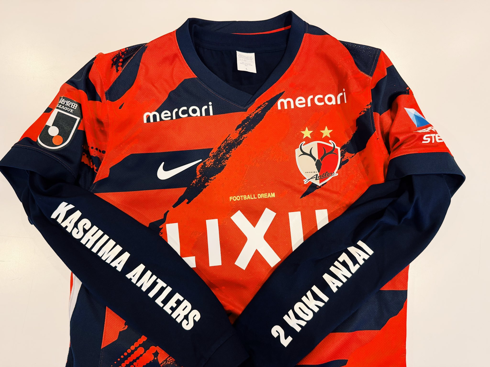 鹿島アントラーズ 選手支給品 非売品 移動用 宮崎キャンプ用 ハーフ