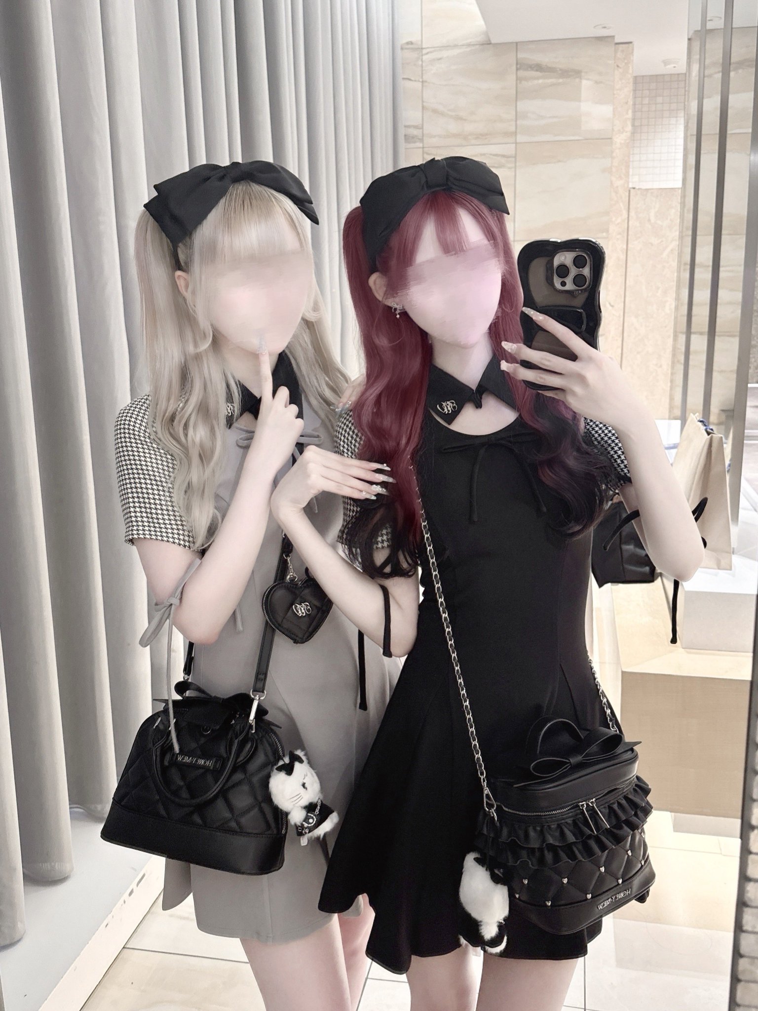 HONEY MEW ハニーミュウ ビッグリボンクロスオフショルワンピ 今