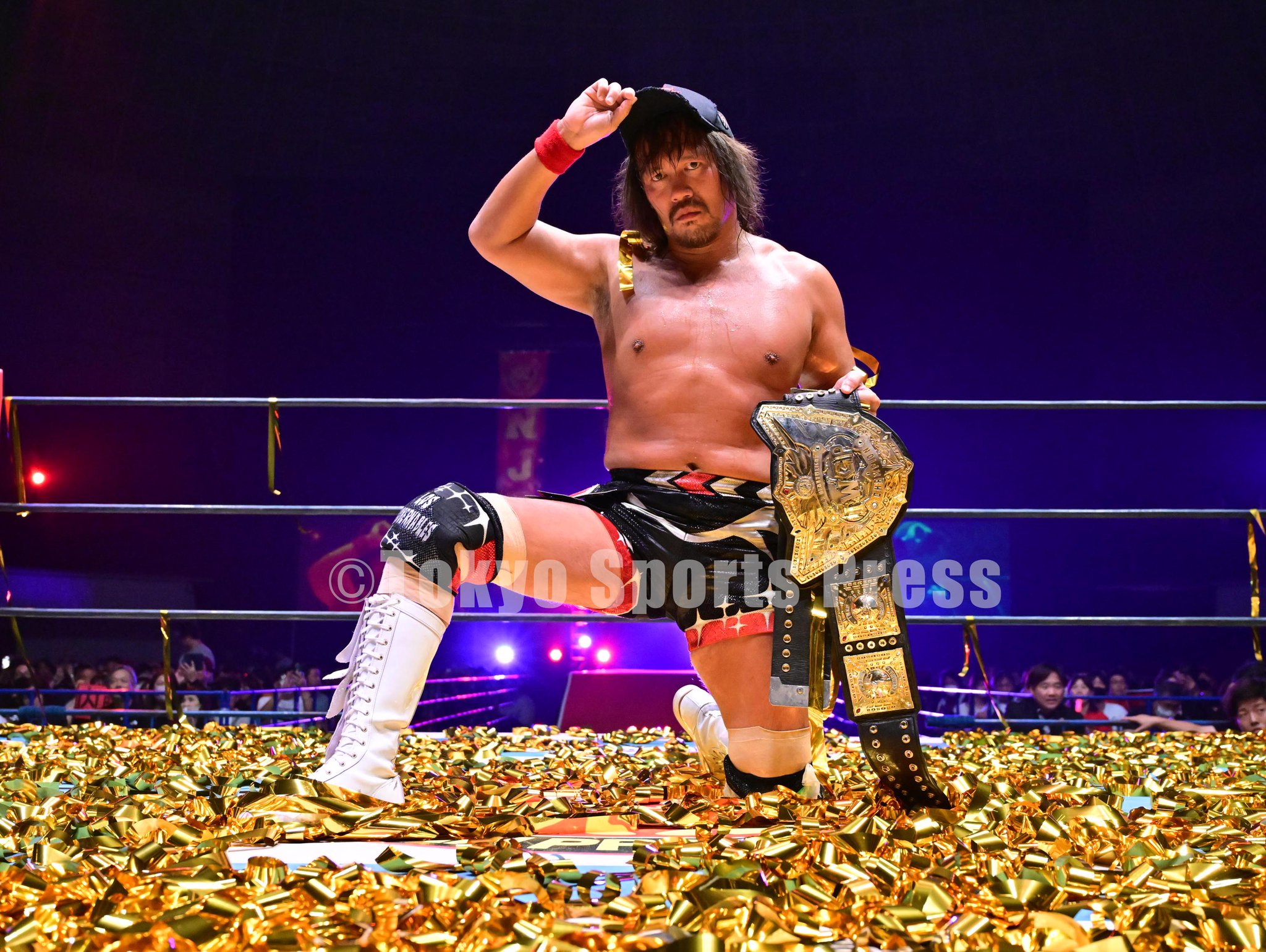 新日本プロレス 内藤哲也 IWGP世界ヘビー級 アクリルブロック 新日本