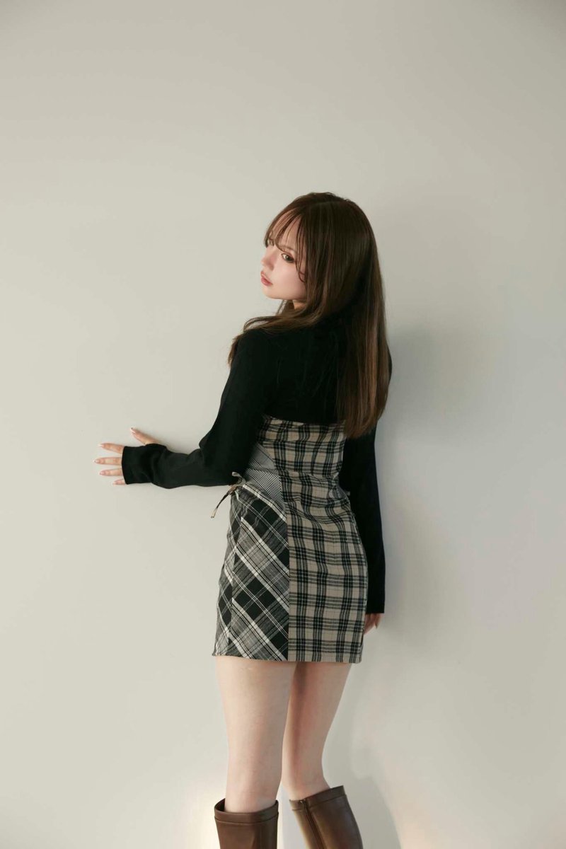 Khy check set color beige ¥17600-tax in 人気のandmaryらしい3種類の