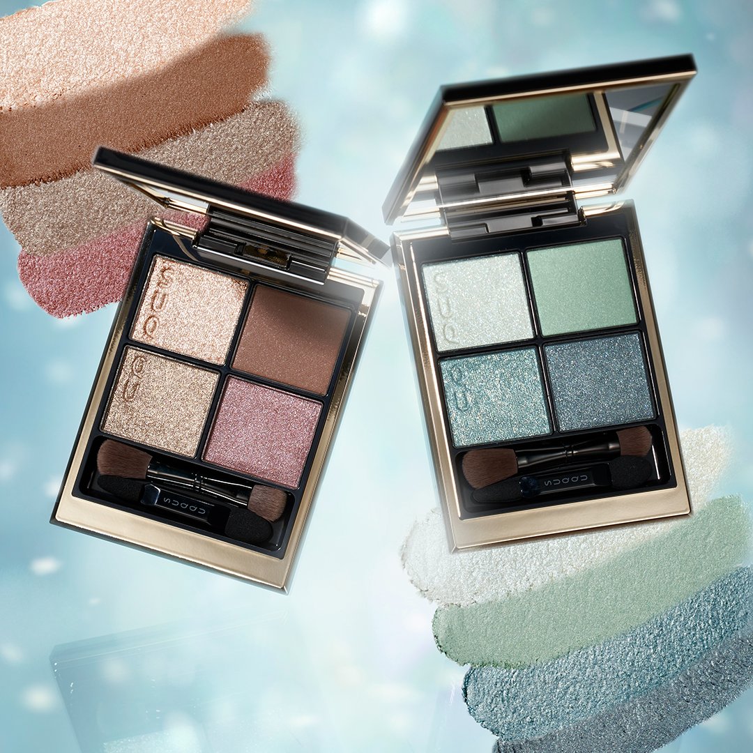 ダークなスモーキーアイにキラキラ舞う雪の光。 俄雪の風景を切り取っ